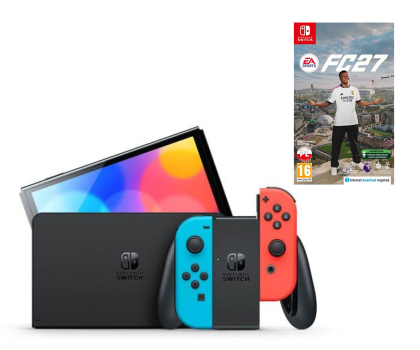 Konsola Nintendo Nintendo Switch OLED - Czerwony / Niebieski + EA Sports FC 27